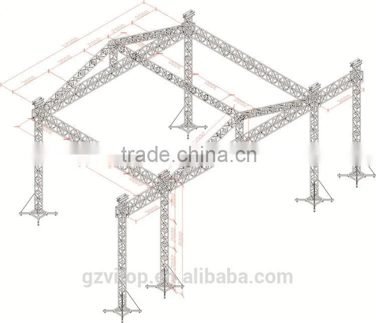 Roof lighting aluminum truss system