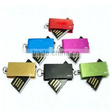 Hot Sell 1GB-32GB USB gadget Mini Pendrive / Swivel usb flash drive wholesale with High Quality usb pen drive
