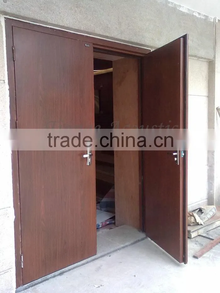 Wood grain interior sound proof door for theatre