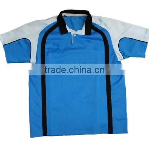 High quality sublimation stretch red white rugby jersey
