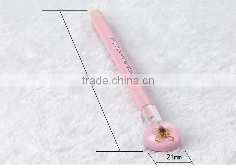 Pictures of Stationery Items of Gel Ink Pen with Folwer Resin Button