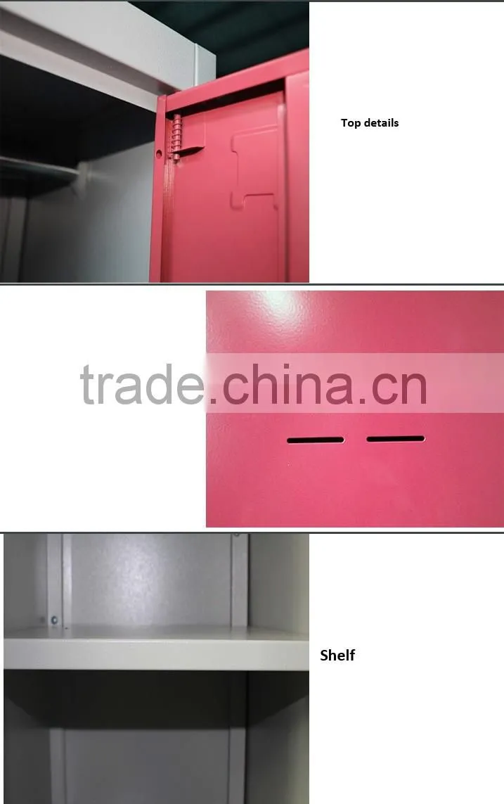 Durable Body L Shape Double Color Metal Workplace Lockers