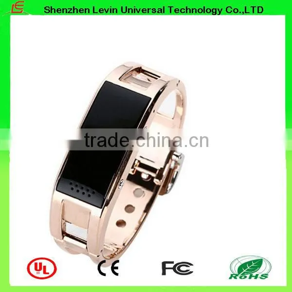 D8 Metal Gold Silver Hot Fitness Tracker Calorie Counter Sleep Monitor Watch Bluetooth Bracelet