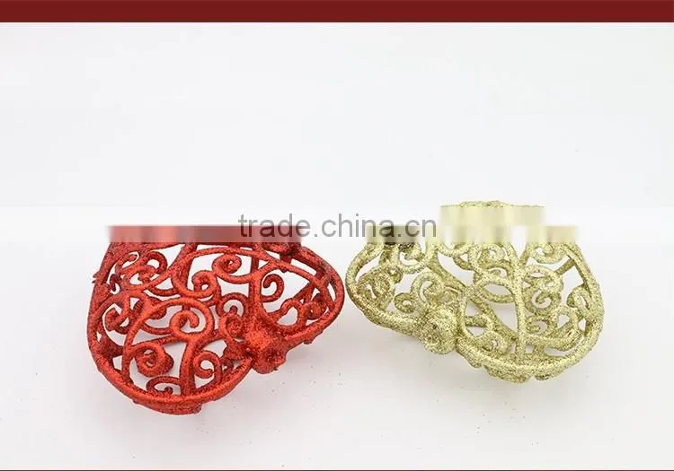 Heart Shape Metal Frame Christmas Tree Hanging Decoration