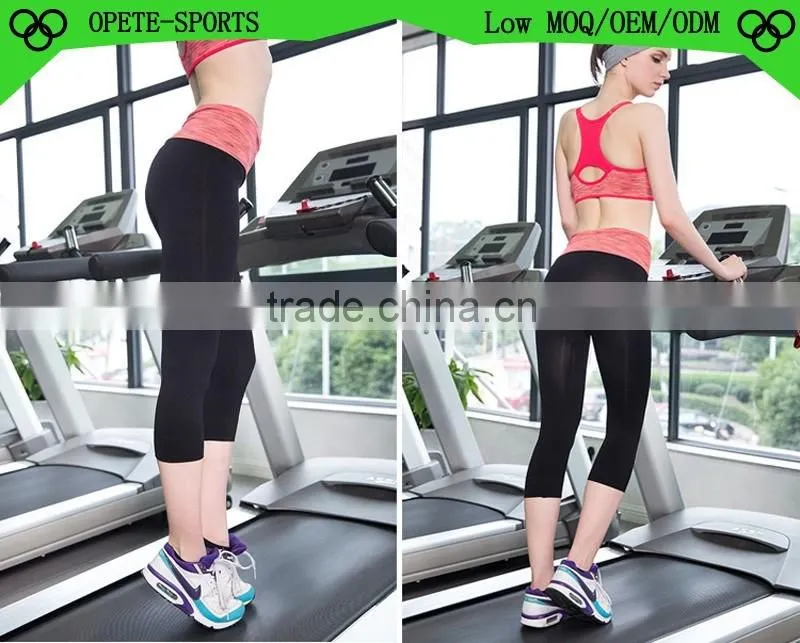 (OEM/ODM Factory)Custom GYM wear/Wholesale Fitness Clothing for Women,Gym capri pants