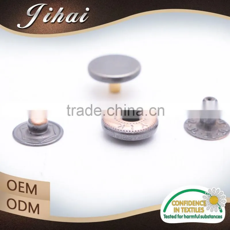 Made In China Leather Buttons Metal Jackets Bulk Snap Fasteners
