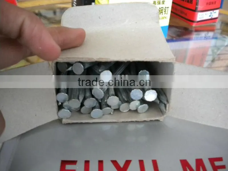 black/galvanized grooved concrete nails