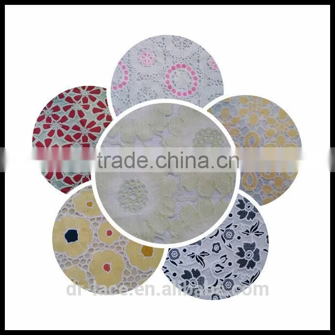 hot sale heavy burning flower lace fabric for dress