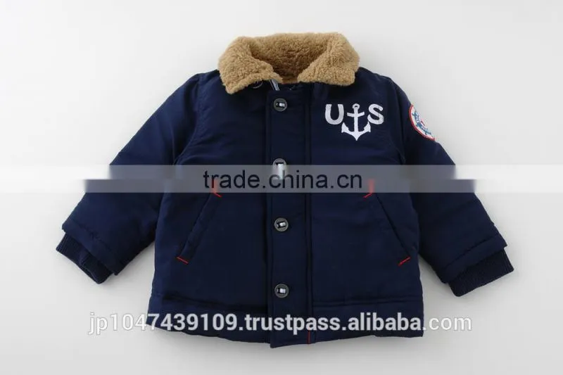 Japanese wholesale products high quality cute new born babies clothes jacket for boys children winter garment