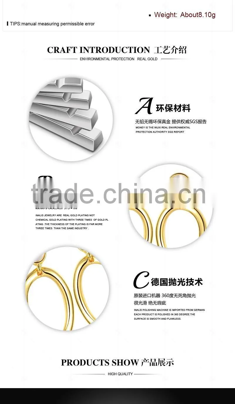 Wholesale favtory 18K gold silver plated hoop ring earring women fashoin earring