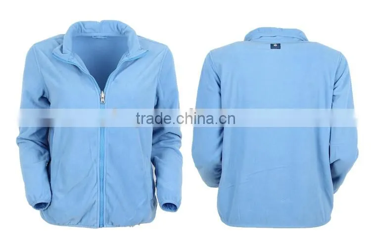 Boy's low price blue stock polar fleece jacket with high quality