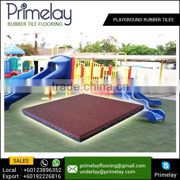Highest Rated Playground Safety Surface Square Rubber Tile