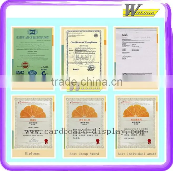recycled Material advertising promotion corrugated paper with hook peg display stand for hair care