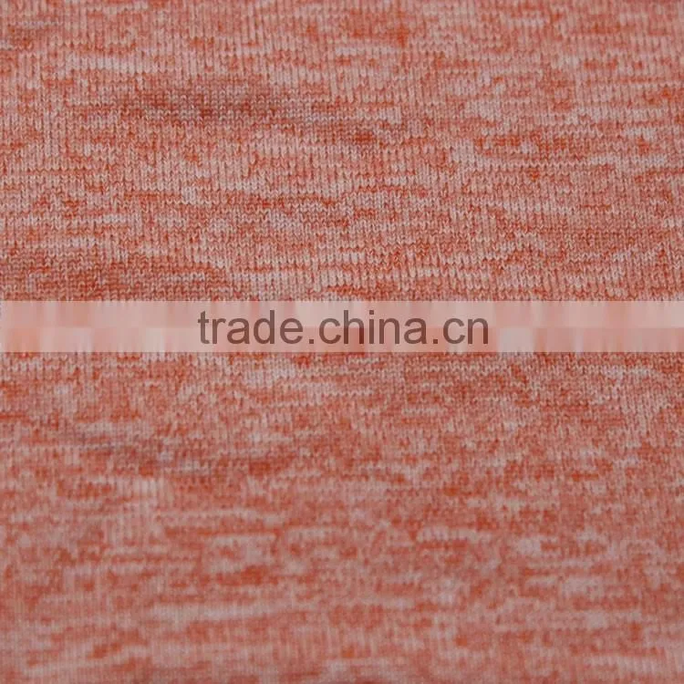 Cationic polyester heather lycra fabric for sports jersey