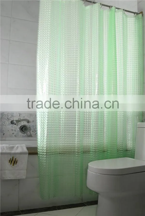 100% Pvc Fashion Design Printed Shower Curtain Design