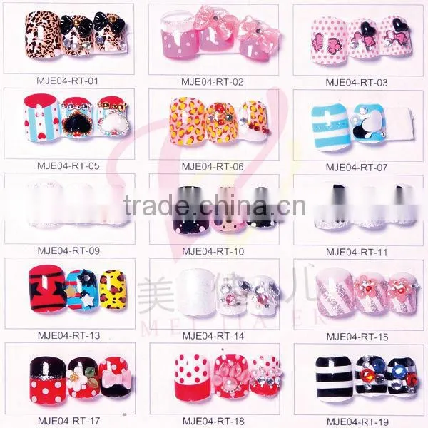 new arrive artificial fingernails designed nail art tips art nail catalogue