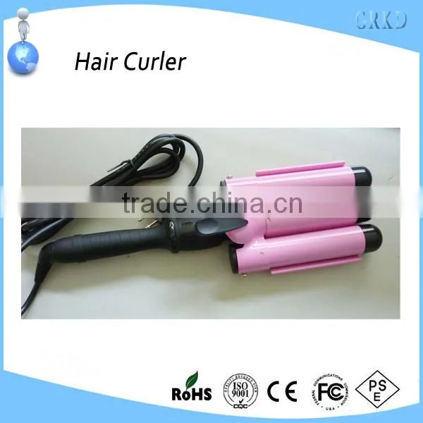 Automatic lcd round sponge hair curler
