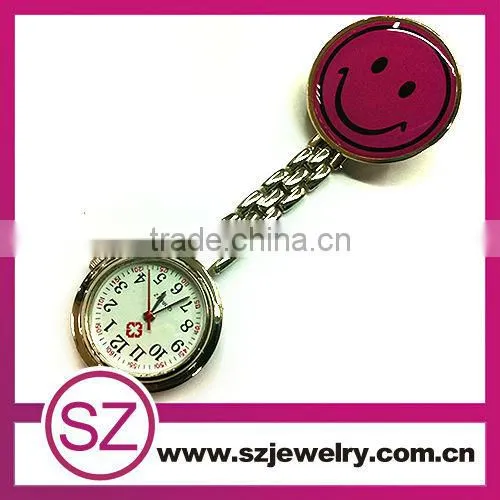 angle smile purple heart shape nurse fob watch for sale