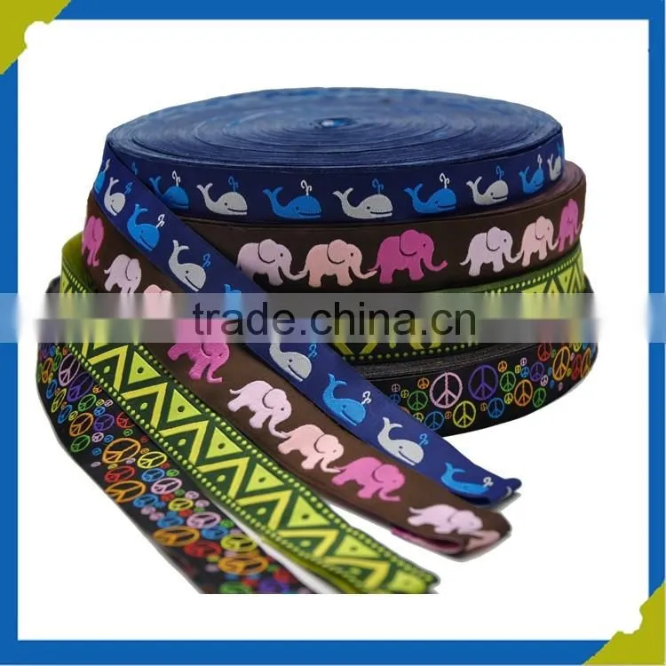Jacquard Style and 100% Polyester Material Woven Tape