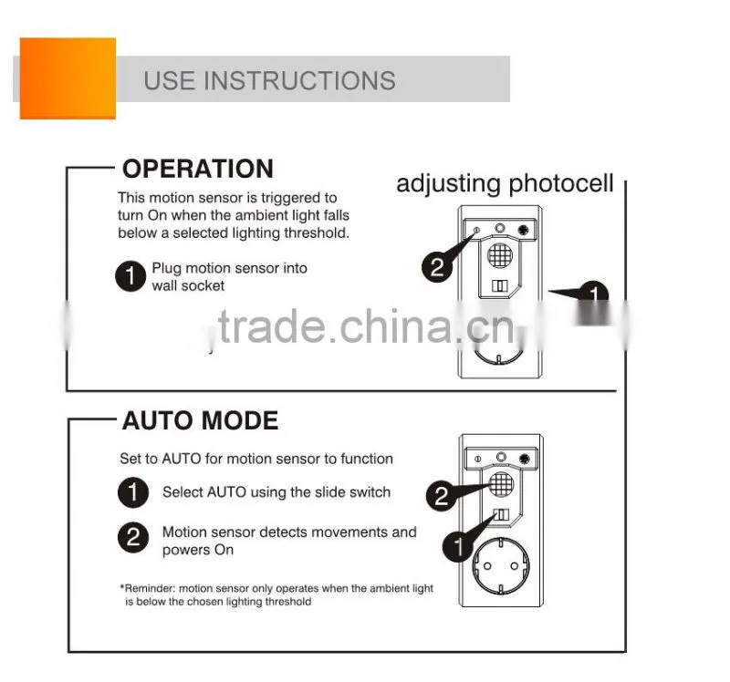 Electronic countdown timer built-in photocell provides dusk to dawn control with timer setting