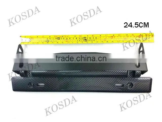 Universal carbon fiber style adjustable number plate car license plate