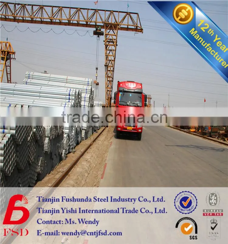 Alibaba galvanized scaffolding tube ; hot sale steel pipes FSD