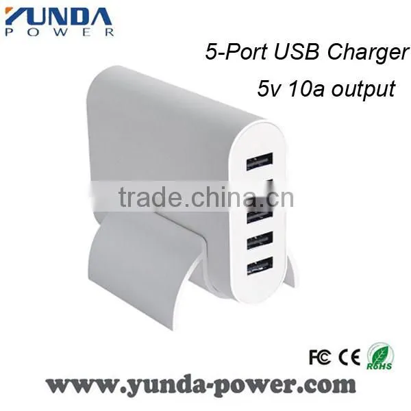 5 Port USB Mobile Phone Charger 5V 10A Output