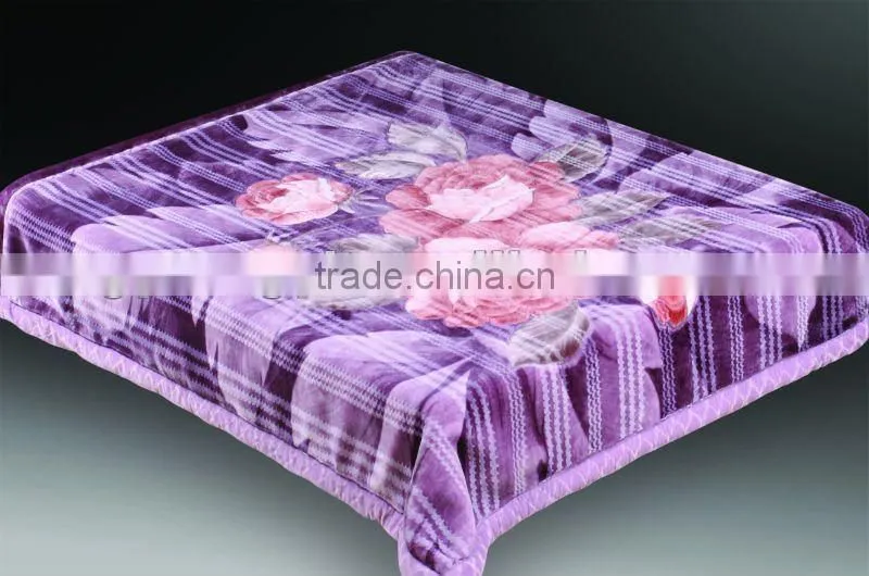 100% polyester super soft printed interwaving mink blanket