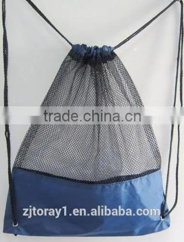 Nylon Mesh Sports Drawstring Small Bag Backpack Shoulder Bag