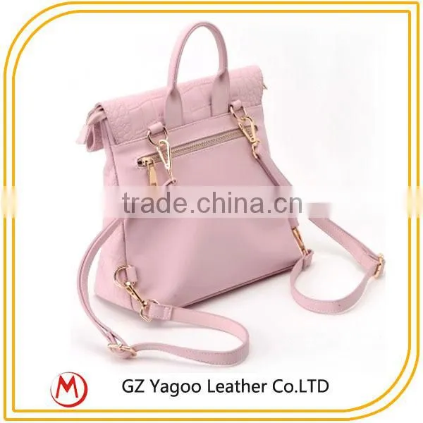 Soft Pink Ladies Travel Backpack Bags