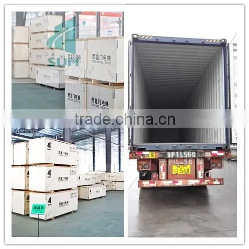 630KG machine roomless passenger lift with mirro etching