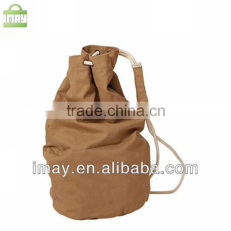 Canvas drawstring duffle bag