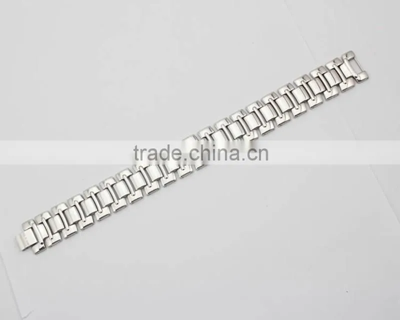 High Polish Link Chain Stainless Steel Cuff Bracelet Man