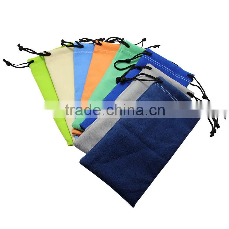 customized green velvet pouch