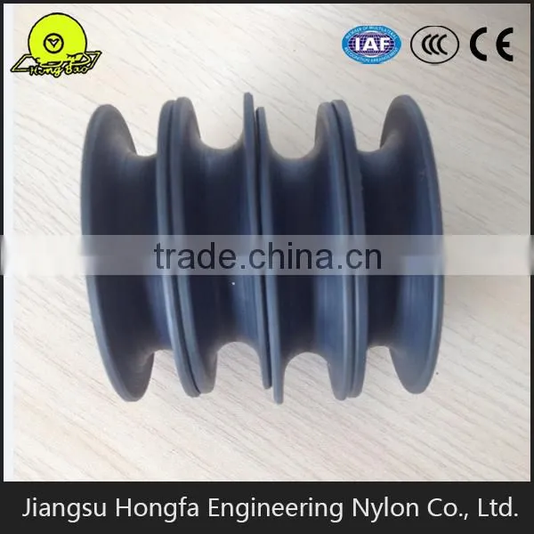 custom nylon PA6 polyamide plastic pulley wheels as per drawing or sample