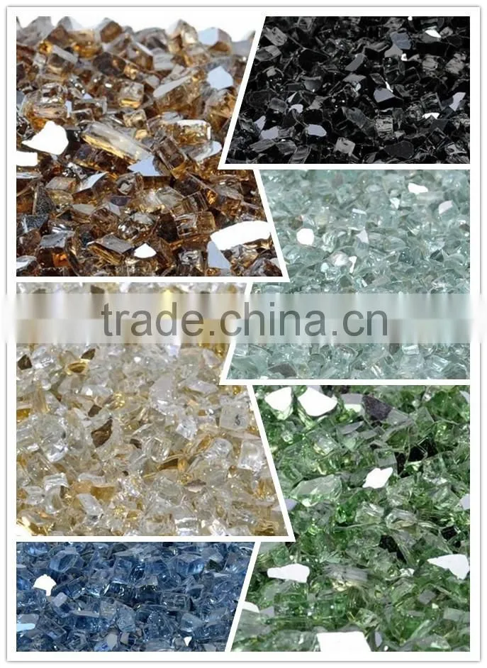 Yellow decorative glass pebble gems for fire pit