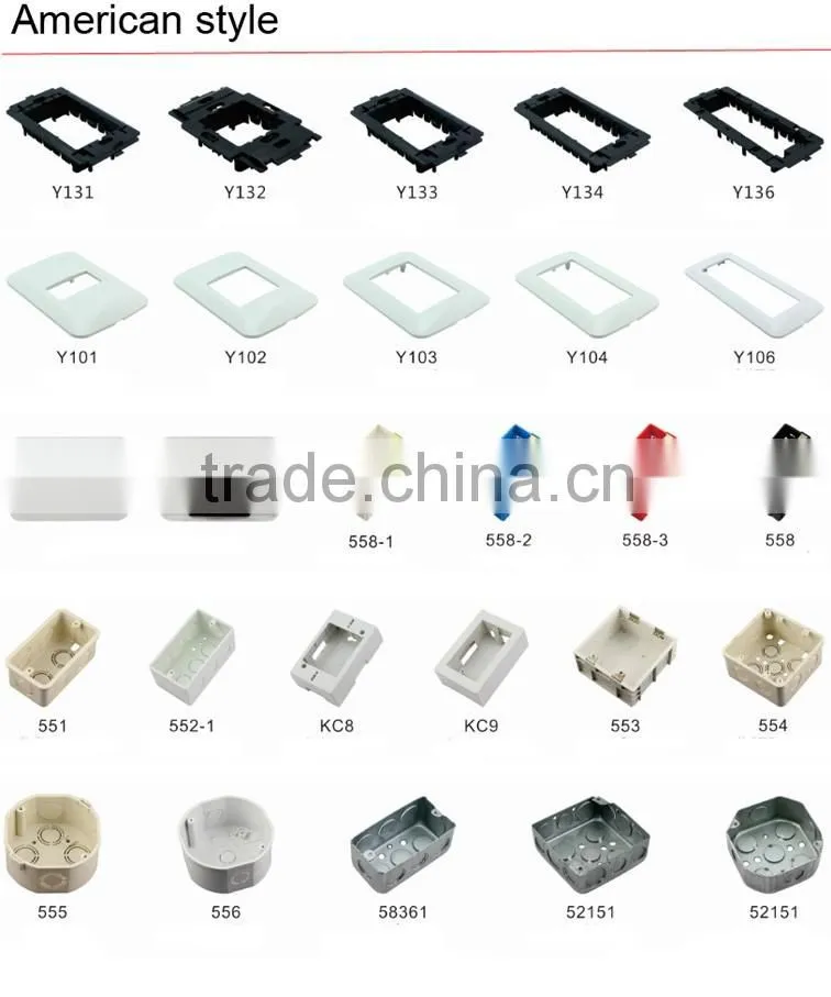 American style 250V wall switch push button