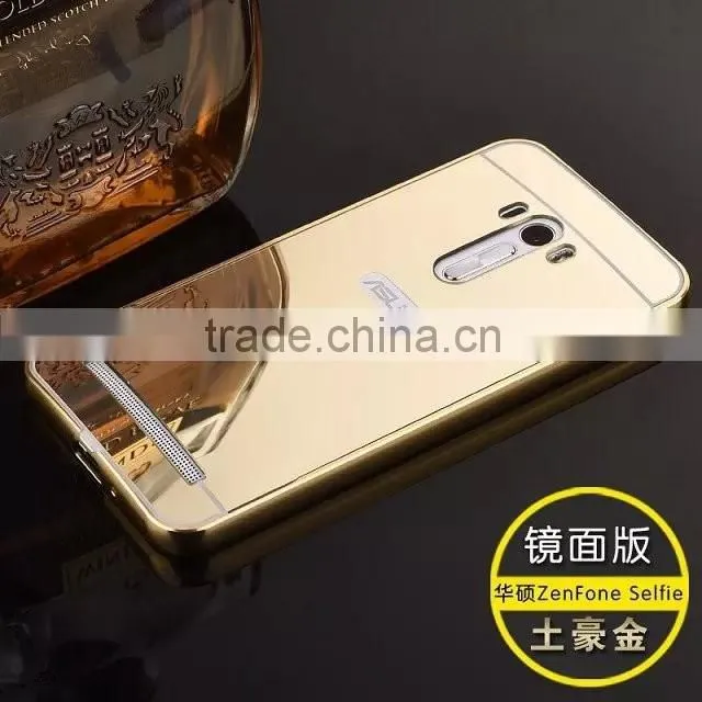 Hot Sale For Asus Zenfone 5 ZE551ML ZE500KL ZE550KL ZD551KL Aluminum Alloy Frame Mirror Acrylic Plastic Back Cover Case