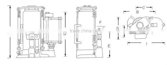 22T Air Over Hydraulic Jack