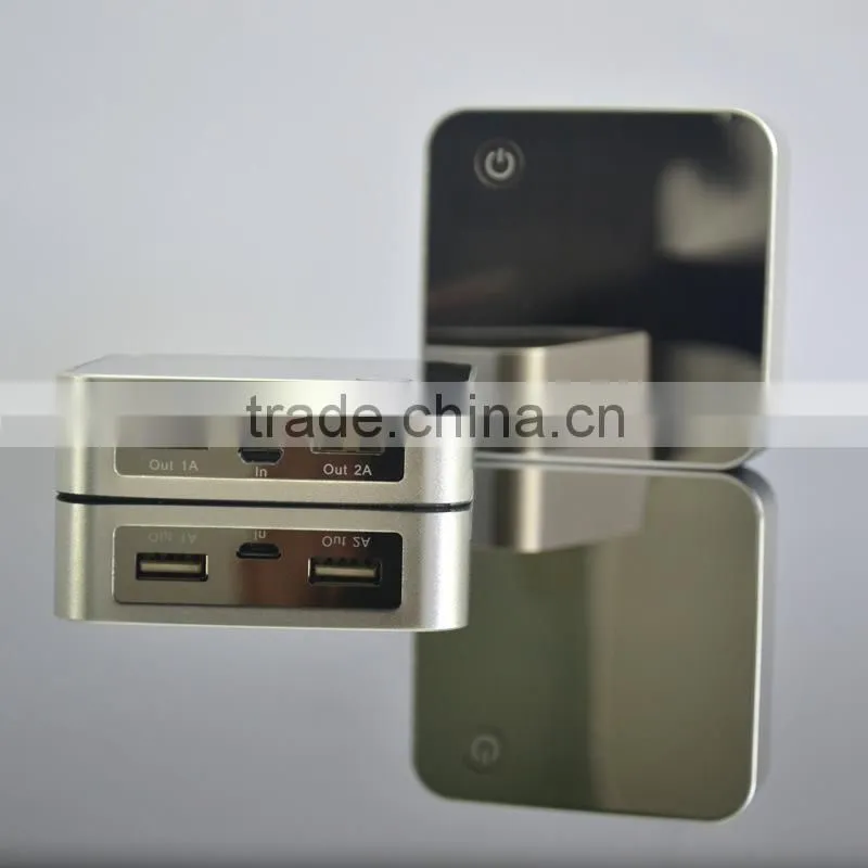 High end promotion gift powerbank usb charger with 40 pages auto sliding LED advertising poster, custom logo available