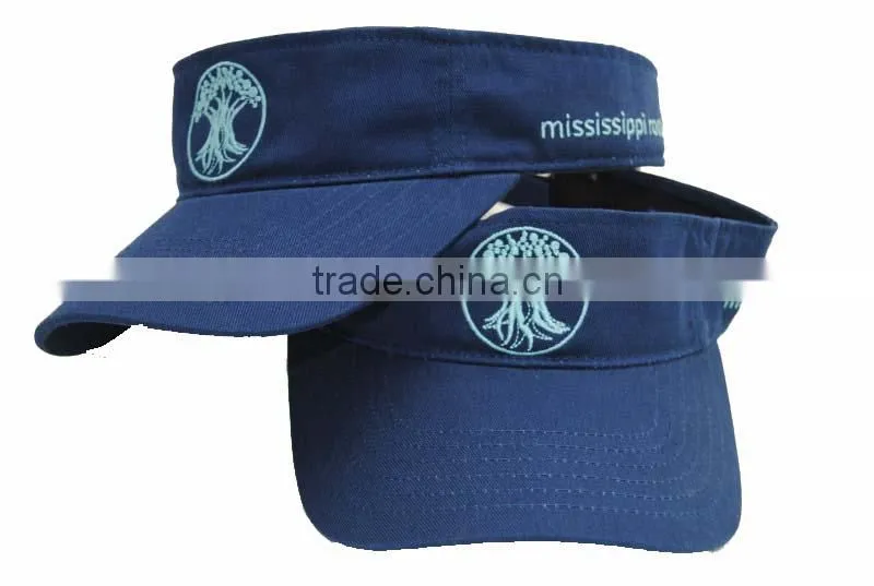 custom 100% cotton sun visor hats
