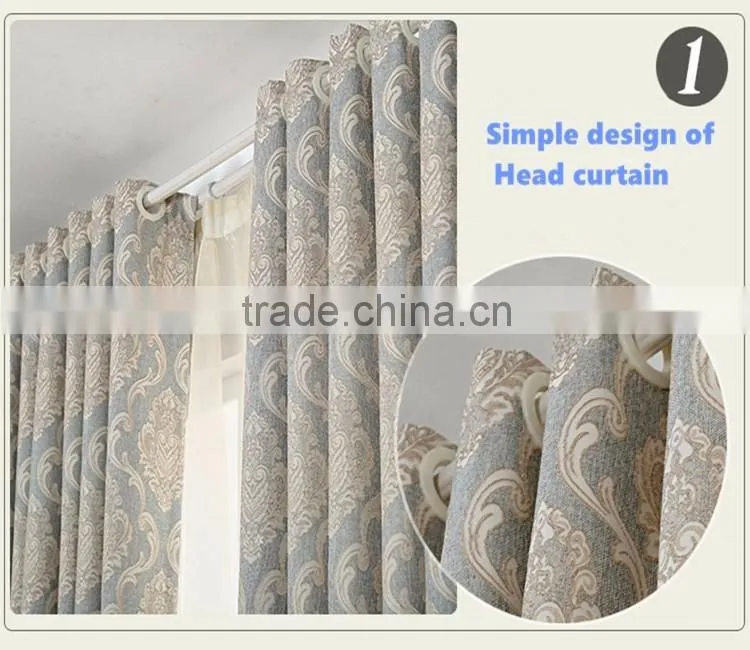 New luxury curtain high quality fashion jacquard curtain curtain for Living Room