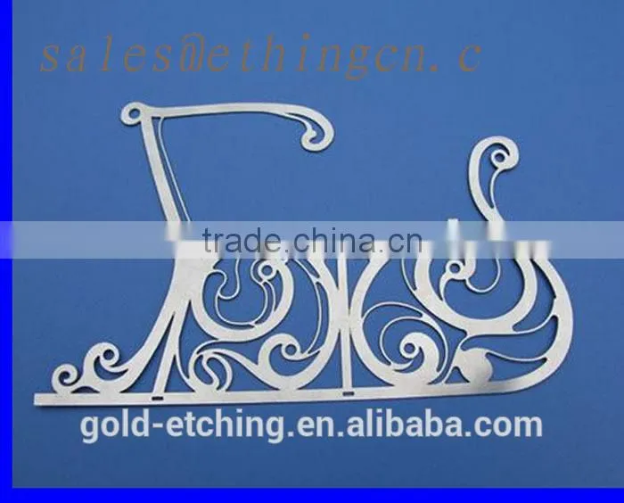 Custom design etching stainless steel name plate , metal sign