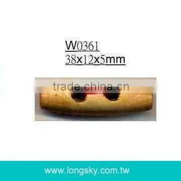(#W0373) fashion one hole wooden toggle for winter coat