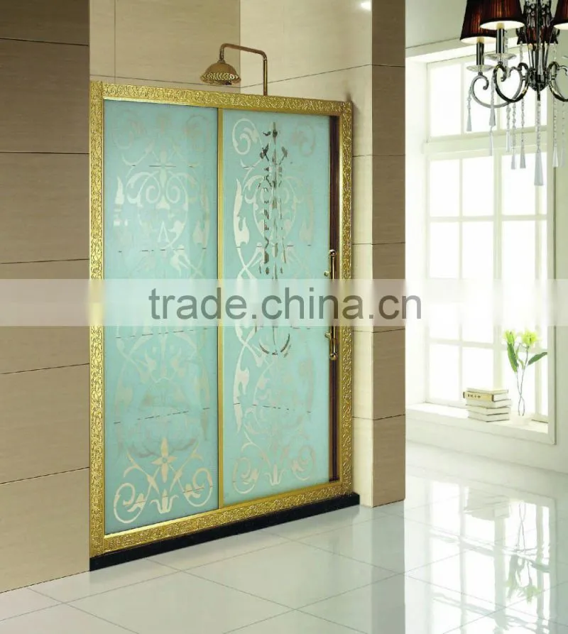 Portable Tempered Glass shower enclosure Indoor Round shower with bathtub Y601