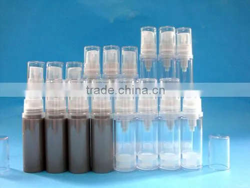 plastic airless bottle with display box, plastic airless cream bottle