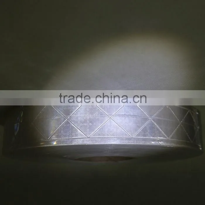 6CM tape micro prismatic reflective PVC "W" pattern reflective strap