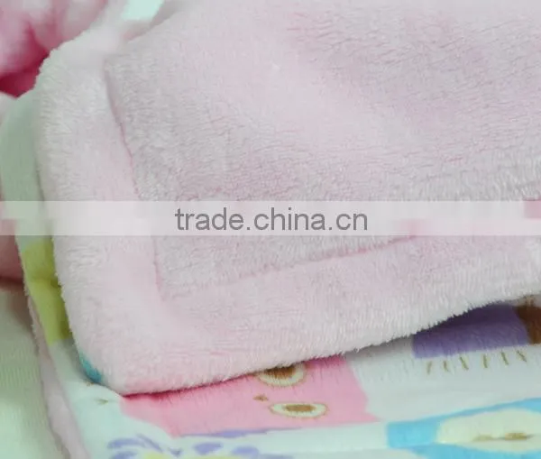 double layer baby owl print minky blanket