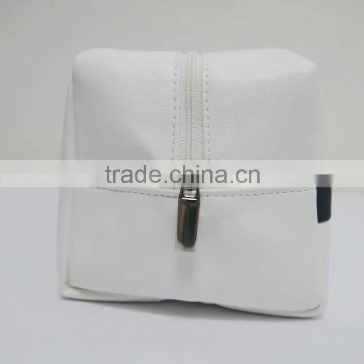 2016 hot sale cosmetic bag luxury PU makeup bag factoy wholesale lady toiletry bag