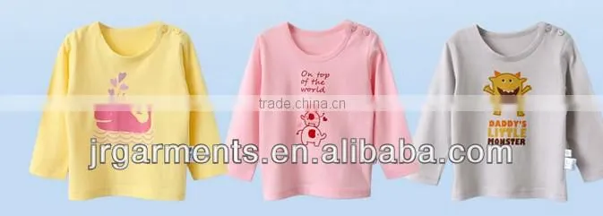 Eco-Friendly Bamboo Fiber Cotton Printed Long sleeve t shirts for Baby